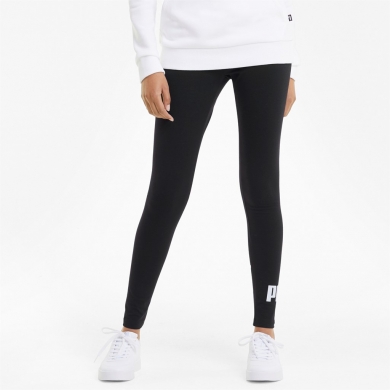 Puma Leisure Leggings Essentials Logo - Cotton - Black Women